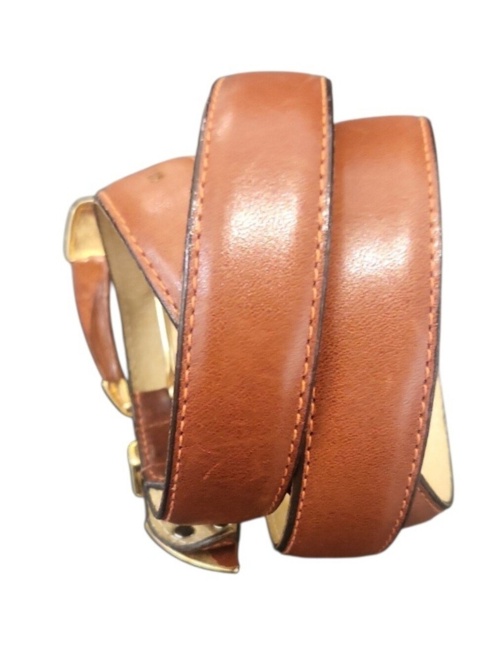 Vintage Speyer Cognac Brown Leather Belt Size M - Picture 5 of 6